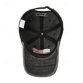 cheap Men&#039;s Baseball Cap-Men&#039;s Baseball Cap Sun Hat Trucker Hat Black Navy Blue Polyester Embroidered Fashion Casual Street Daily Letter National Flag Adjustable Sunscreen Breathable