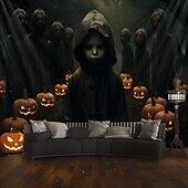 tanie Dekoracja Halloween-dekoracje halloween dziewczyna duch wiszący gobelin sztuka ścienna duży gobelin dekoracja ścienna tło zdjęcia koc zasłona dom sypialnia salon
