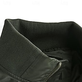 お買い得  メンズジャケット＆コート-男性用 アウトドアジャケット ボンバージャケット トランジションジャケット タクティカルジャケット アウトドア 日常 ソフト 複数のポケット 春 &amp; 秋 平織り 国旗 カジュアル 快適 スタンド レギュラー ブラック カーキ色 アーミーグリーン ジャケット