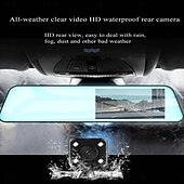 abordables DVR pour voiture-L1039 1080p Nouveau design / HD / avec caméra arrière DVR de voiture 170 Degrés Grand angle 3 pouce IPS Dash Cam avec Wi-Fi / Vision nocturne / G-Sensor 4 LED infrarouge Enregistreur de voiture