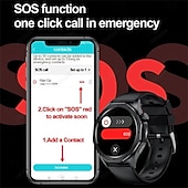 tanie Smartwatche-E480 Inteligentny zegarek 1.43 in Inteligentny zegarek Bluetooth EKG + PPG Monitorowanie temperatury Krokomierz Kompatybilny z Android iOS Damskie Męskie Długi czas czuwania Odbieranie bez użycia rąk