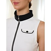 economico Abiti da golf-Per donna vestito da golf Bianco Senza maniche Vestiti Abbigliamento da golf da donna Abbigliamento Abiti Abbigliamento