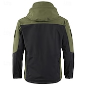abordables Softshell, polares y chaquetas de montaña-Hombre Chaqueta Softshell Chaqueta para senderismo Al aire libre Bloque de color Resistente al Viento Resistente al Agua Chaqueta cortavientos Viaje Negro Camuflaje Verde
