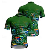  Homens Camisa para Ciclismo Gráfico Manga Curta Moto Camiseta Camisa / Roupas Para Esporte com 3 bolsos traseiros Ciclismo de Montanha Secagem Rápida Design Anatômico Capilaridade Respirável Esportes