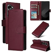 お買い得  サムスン用ケース-電話 ケース 用途 サムスンのギャラクシー Zフォールド6 Z Fold 5 Z Fold 4 Z Fold 3 ウォレットカードケース スタンド付き 磁石バックル リストストラップ付き レトロ風 TPU PUレザー