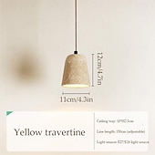 cheap Island Lights-LED Pendant Light Warm White  1-Light Nordic Vintage Stone Hanging Light Restaurant Bar Chandelier Single Head Hanging Lamp for Corridor Aisle Lighting Fixtures 85-265V