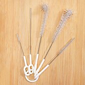 cheap Storage &amp; Organization-5pcs/set Suction Pipe Brush Cup Scrubbing Tool - Small Cleaning Brushes for Teapot Spouts, Milk Bottles