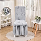 billiga Fåtöljskydd och armlöst stoltäckning-stolsöverdrag med kjolfåll elegant och snygg design mjukt och slitstarkt tyg perfekt för matsal eller speciella tillfällen ger fullt stolskydd lätt att installera och maskintvättbar