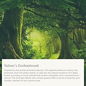 cheap Forest Tapestry-Mistry Forest Hanging Tapestry Magical Nature Green Tree Rainforest Landscape Wall Art Large Tapestry Mural Decor Photograph Backdrop Blanket Curtain Home Bedroom Living Room Decoration