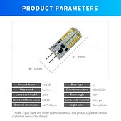 preiswerte LED Doppelsteckerlichter-6 Stück G4 LED-Bi-Pin-Leuchten 480 Lumen 5 W 64 LED-Perlen SMD 3014 12 V