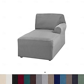 baratos Cobertura de Sofa-capa de chaise lounge capas de cadeira elásticas de luxo para sala de estar capa de chaise lounge com braço duplo capa de chaise lounge para quarto chaise tecido jacquard macio lavável à máquina