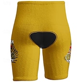 billige Shorts, tights og bukser for menn-Herre Sykkelshorts Sykkel Shorts Slank Fasong sport Grafisk Pustende Hurtigtørkende Høy Elastisitet Bekvem Gul Rosa Klær Sykkelklær
