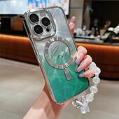 Χαμηλού Κόστους iPhone Θήκες-τηλέφωνο tok Για iPhone 16 iPhone 15 14 Pro Max Plus iPhone 13 12 11 Pro Max Πίσω Κάλυμμα Θήκη μαγνητικής προσρόφησης Διαφανής με τον Lanyard Υποστήριξη ασύρματης φόρτισης Καρδιά Διαβάθμιση χρώματος