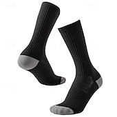billiga herrstrumpor-Herr 3 Par Multipack Socka Löparstrumpor Långstrumpor Vit + Vit + Svart Svart Färg Färgblock Sport &amp; Utomhus Dagligen Semester Grundläggande Medium Vår Höst Mode Ledigt