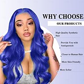 abordables Perruques de fête-Perruques longues ondulées longue perruque bouclée pour femmes partie centrale look naturel cheveux synthétiques Halloween cosplay soirée