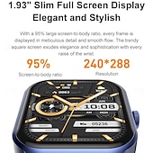 abordables Pulseras inteligentes-696 P85 Reloj inteligente 1.93 pulgada Pulsera inteligente Bluetooth Podómetro Recordatorio de Llamadas Seguimiento del Sueño Compatible con Android iOS Mujer Hombre Llamadas con Manos Libres