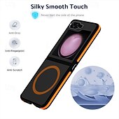 お買い得  サムスン用ケース-電話 ケース 用途 サムスンのギャラクシー Zフリップ6 Z Flip 5 バックカバー ワイヤレス充電をサポート 黄ばんでいない 耐衝撃 レトロ風 TPU