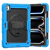 cheap iPad case-Tablet Case Cover For Apple iPad Air 11&quot;(2024) iPad Air 13&quot;(2024) iPad Pro 11&quot;(2024) iPad Pro 13&quot;(2024) Portable Handle Pencil Holder Armor PC Silicone