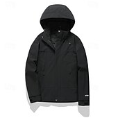 abordables Softshell, polares y chaquetas de montaña-Hombre Chaqueta Softshell Chaqueta para senderismo Al aire libre Bloque de color Resistente al Viento Resistente al Agua Chaqueta cortavientos Viaje Negro Marfil Verde Gris