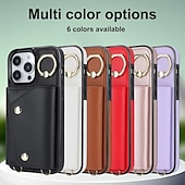 tanie Etui do iPhone&#039;ów-telefon Kılıf Na iPhone&#039;a 16 iPhone&#039;a 15 Pro MaxPlus iPhone 14 13 12 11 Pro Max Plus Mini Etui na karty portfela Z podpórką Uchwyt pierścieniowy Zamek Retro TPU Metal Skóra PU