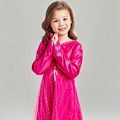 abordables Costumes pour filles-Conte de Fées Princesse Elsa Anna Tenues Robe de demoiselle d'honneur Costume de soirée à thème Cosplay for Fille Enfants Carnaval Nouvel An Fête / Soirée