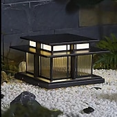 baratos luzes de parede ao ar livre-luz de parede externa led branco quente 35/42 cm 1 luz estilo chinês luzes de coluna à prova d&#039;água luzes de poste de pátio e27 lâmpada de poste de acrílico transparente 110-240v