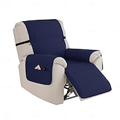 cheap Recliner Cover-100% Waterproof Reclining Couch Covers, Non Slip Covers for Recliner Chair with Pocket, Washable Reclining Chair Quilted Furniture Protector for Kids, Pets