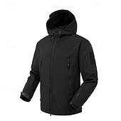 abordables Softshell, polares y chaquetas de montaña-Hombre Chaqueta Softshell Chaqueta para senderismo Al aire libre Bloque de color Resistente al Viento Resistente al Agua Sudadera Chaqueta cortavientos Camping / Senderismo / Espeleología Viaje Negro