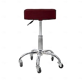 cheap Chair Cover-Water Resistant Plaid Universal Round Stool Cover - Bar Round Swivel Chair Cover - Barstool Seat Cover - Durable and Stretchable - Perfect for Protecting and Refreshing Bar Stools