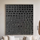 preiswerte Abstrakte Gemälde-großes Wabi-Sabi-Ölgemälde handgemachte Wandkunst schwarze Wandkunst 3D-Textur-Ölgemälde handgemachtes braunes Gemälde braune abstrakte Kunst 3D-Textur-Wandkunst Erdton-Kunst Boho-Malerei