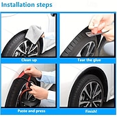 economico Decorazione e protezione carrozzeria-Set da 4 pezzi di protezioni passaruota in PVC opaco: protezione da graffi e urti per la protezione anteriore