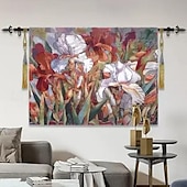 رخيصةأون المفروشات المنسوجة الجاكار-نسيج الجاكار المنسوج gobelin aubusson جدار الفن المعلق aubusson كبير نسيج الاستنساخ تلوح في الأفق القطن نسج الخشخاش الحديث نسيج بلجيكي (بدون شرابات وقضيب)