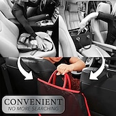 お買い得  収納＆整理-車用ネットポケットハンドバッグホルダー、追加の収納スペースオーガナイザー、安全 &amp;邪魔にならない運転、簡単な取り付け、標準アームレストにフィット、オックスフォード生地 &amp;メッシュ、黒/赤