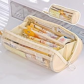 cheap Pencil Cases &amp; Holders-New Transparent Pen Bag Creative Simple Multi-functional Primary and Secondary School Students Stationery Pencil Case Large Capacity Pencil Case
