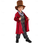 cheap Boys&#039; Costumes-Charlie and the Chocolate Factory Wonka Willy Wonka Cosplay Costume Outfits Cosplay Movie Cosplay for Boys Kid&#039;s Carnival Masquerade Event / Party Masquerade