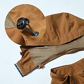 economico Softshell, pile e giacche da escursionismo-Per uomo Giacca Softshell Giubbino da escursione All&#039;aperto Color Block Antivento Resistente all&#039;acqua Felpa con cappuccio Giacca a vento Campeggio / Escursionismo / Speleologia Viaggi Nero Bianco