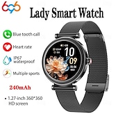 abordables Pulseras inteligentes-696 CF37 Reloj inteligente 1.27 pulgada Pulsera inteligente Bluetooth Podómetro Recordatorio de Llamadas Seguimiento del Sueño Compatible con Android iOS Mujer Hombre Llamadas con Manos Libres
