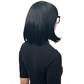 economico Parrucche storiche-Incredibile parrucca Edna Mode parrucca bob nera con frangia parrucca degli anni &#039;20 costume parrucche flapper 1920 per donne - parrucca ragazza costume cosplay per donne parrucche di Halloween