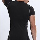 abordables Camisetas y Tops de Correr-Hombre Bloque de color Camiseta Compresión Camisa atlética Camisa de gimnasia Camisa de fitness Verano Manga Corta Casual Ropa Deportiva Secado rápido Suave Transpirable Entrenamiento de gimnasio