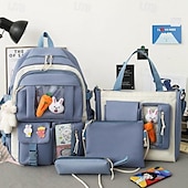 economico Borse per libri-zaini cartoon per zaini scolastici set con tote bag borsa a tracolla astuccio zaino per ragazze regali per il ritorno a scuola