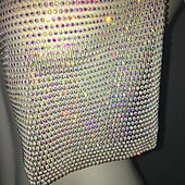 economico Accessori e altro-lussuosa fascia per capelli a maglia larga con strass - fascia elastica per turbante con cristalli e accenti scintillanti - perfetta per le donne in discoteca, rave party