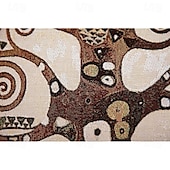 economico Arazzi tessuti jacquard-arazzo tessuto jacquard gobelin aubusson arte da parete appeso grande arazzo riproduzione telaio intreccio di cotone albero della vita arazzo belga (senza nappe e asta)