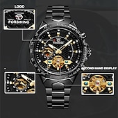 abordables Montres mécaniques-FORSINING Hommes Montre Mécanique Extérieur Sportif Mode Montre Bracelet Remontage automatique Lumineux IMPERMÉABLE Décoration Acier Suivre