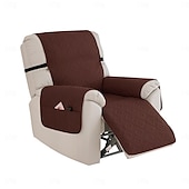 cheap Recliner Cover-100% Waterproof Reclining Couch Covers, Non Slip Covers for Recliner Chair with Pocket, Washable Reclining Chair Quilted Furniture Protector for Kids, Pets