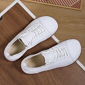 economico Sneakers da uomo-scarpe casual da uomo a piedi nudi – sneakers bianche leggere e traspiranti con lacci per camminare, viaggiare e il comfort quotidiano