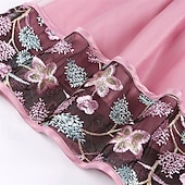 preiswerte Kleider für die Blumenmädchen-Mädchen&#039; 3D Blume Blumenmädchen Kleid Party Kleid Ärmellos Sommer Leistung Hochzeit Party Prinzessin Schön Süß kinderkleidung 4-12 Jahre abendkleider Schaukelkleid A Linie Kleid Midi Regular Fit