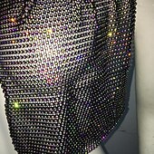 economico Accessori e altro-lussuosa fascia per capelli a maglia larga con strass - fascia elastica per turbante con cristalli e accenti scintillanti - perfetta per le donne in discoteca, rave party