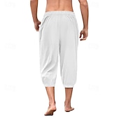 abordables Fondos-Retro Antiguo Medieval Renacimiento pantalones piratas Feria del Renacimiento caballero celta Ranger Color sólido Hombre Pirata Fantasía Víspera de Todos los Santos Carnaval Mascarada Rendimiento