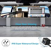 billige Bil-DVR-L1043 1080p Nytt Design / HD / med bakkamera Bil DVR 170 grader Bred vinkel 4 tommers IPS Dash Cam med Nattsyn / G-Sensor / Parkeringsmodus 4 infrarøde LED Bilopptaker