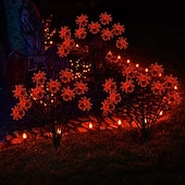 abordables Halloween Outdoor-2pcs Halloween Solar Firefly Swing Spiders Light Purple Red Green Solar Outdoor Lawn Pathway Lights Waterproof Plug In the Ground Lamp Swing with the Wind for Outdoor Yard Garden Pathway Patio Decoration Lamp